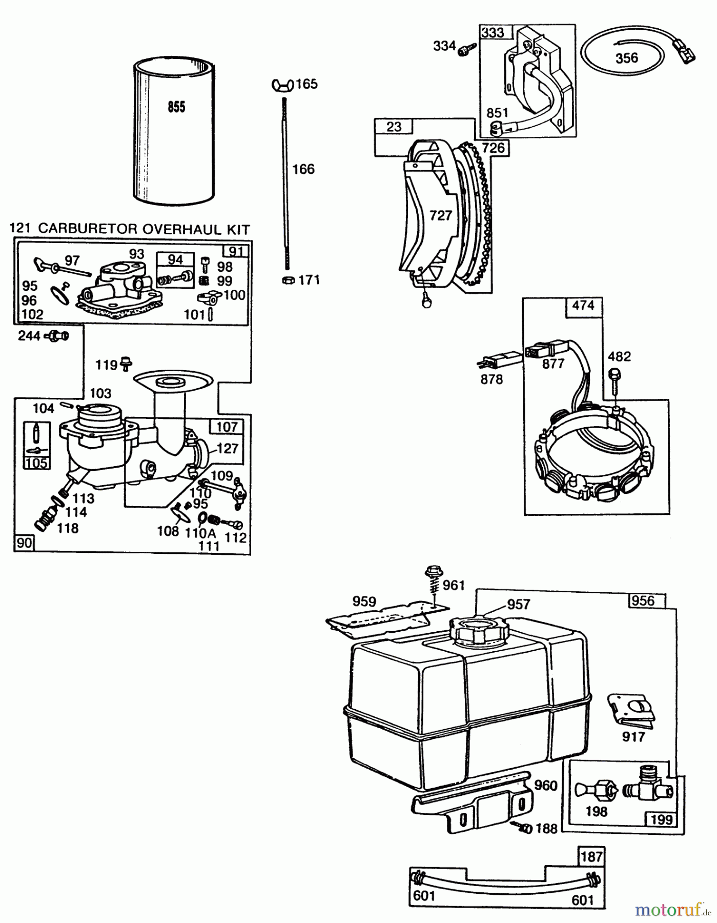  Toro Neu Snow Blowers/Snow Throwers Seite 1 38160 (1132) - Toro 1132 Snowthrower, 1987 (7000001-7999999) ENGINE BRIGGS & STRATTON MODEL NO. 252416-0735-01 #2