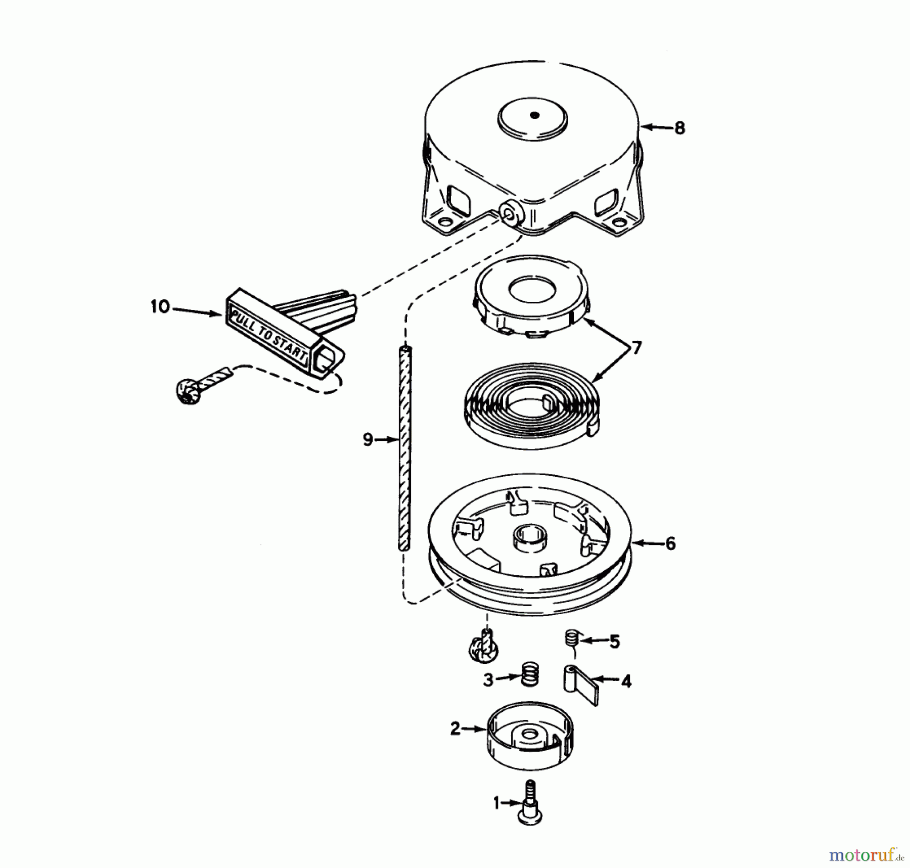 Toro Neu Snow Blowers/Snow Throwers Seite 1 38162 (S-620) - Toro S-620 Snowthrower, 1984 (4000001-4999999) REWIND STARTER NO. 590537