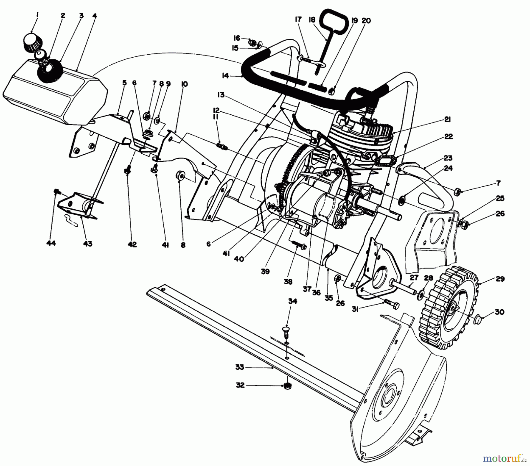 Toro Neu Snow Blowers/Snow Throwers Seite 1 38162 (S-620) - Toro S-620 Snowthrower, 1985 (5000001-5999999) ENGINE ASSEMBLY