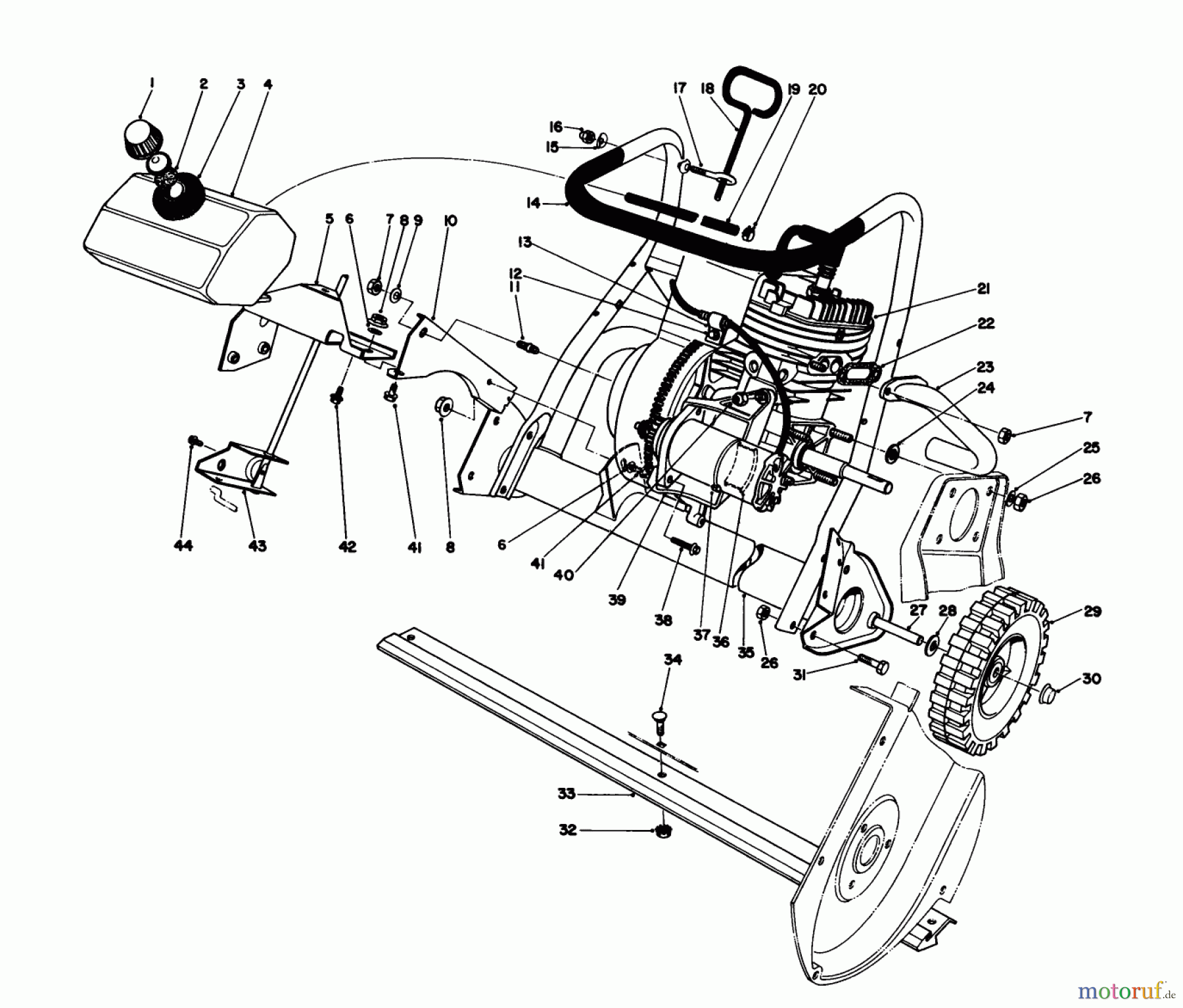 Toro Neu Snow Blowers/Snow Throwers Seite 1 38162 (S-620) - Toro S-620 Snowthrower, 1986 (6000001-6999999) ENGINE ASSEMBLY