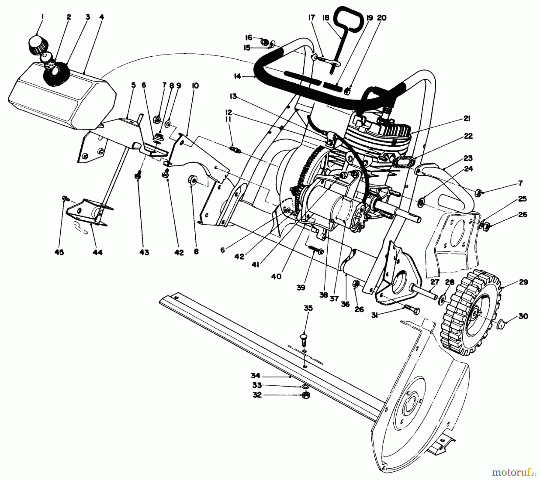 Toro Neu Snow Blowers/Snow Throwers Seite 1 38162 (S-620) - Toro S-620 Snowthrower, 1988 (8000001-8999999) ENGINE ASSEMBLY