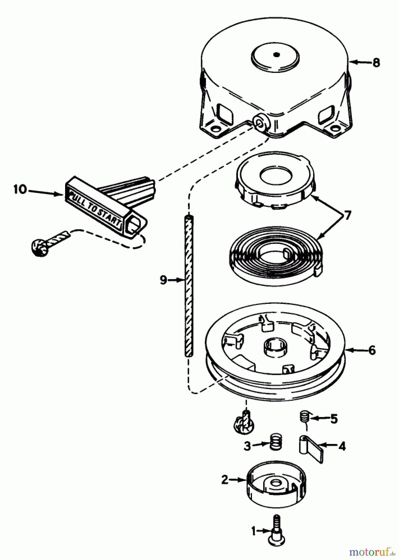 Toro Neu Snow Blowers/Snow Throwers Seite 1 38162 (S-620) - Toro S-620 Snowthrower, 1988 (8000001-8999999) REWIND STARTER NO. 590537