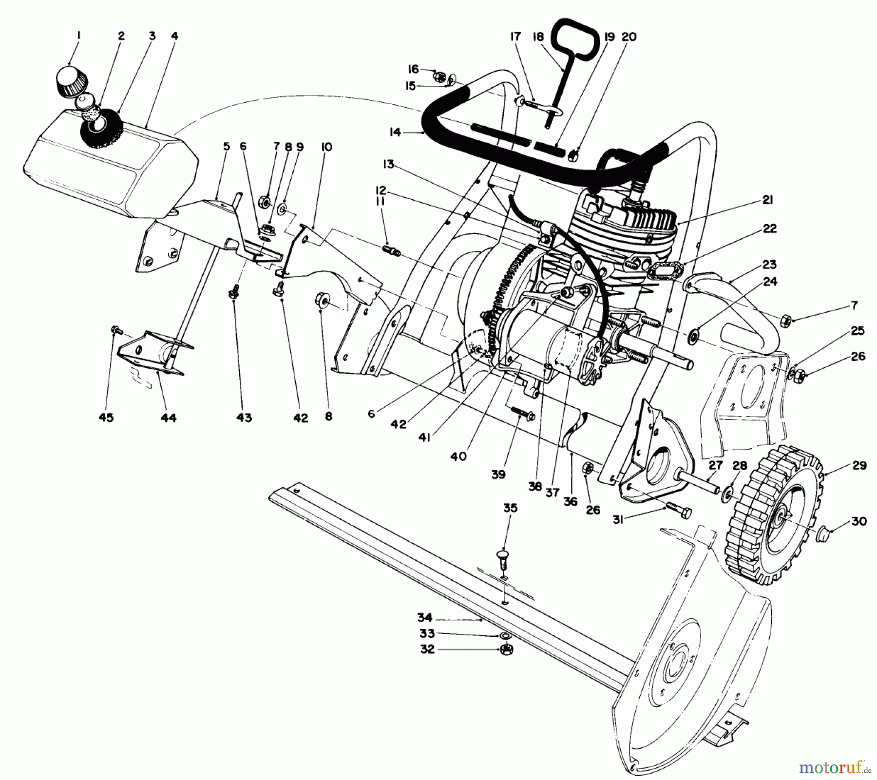 Toro Neu Snow Blowers/Snow Throwers Seite 1 38162 (S-620) - Toro S-620 Snowthrower, 1989 (9000001-9999999) ENGINE ASSEMBLY