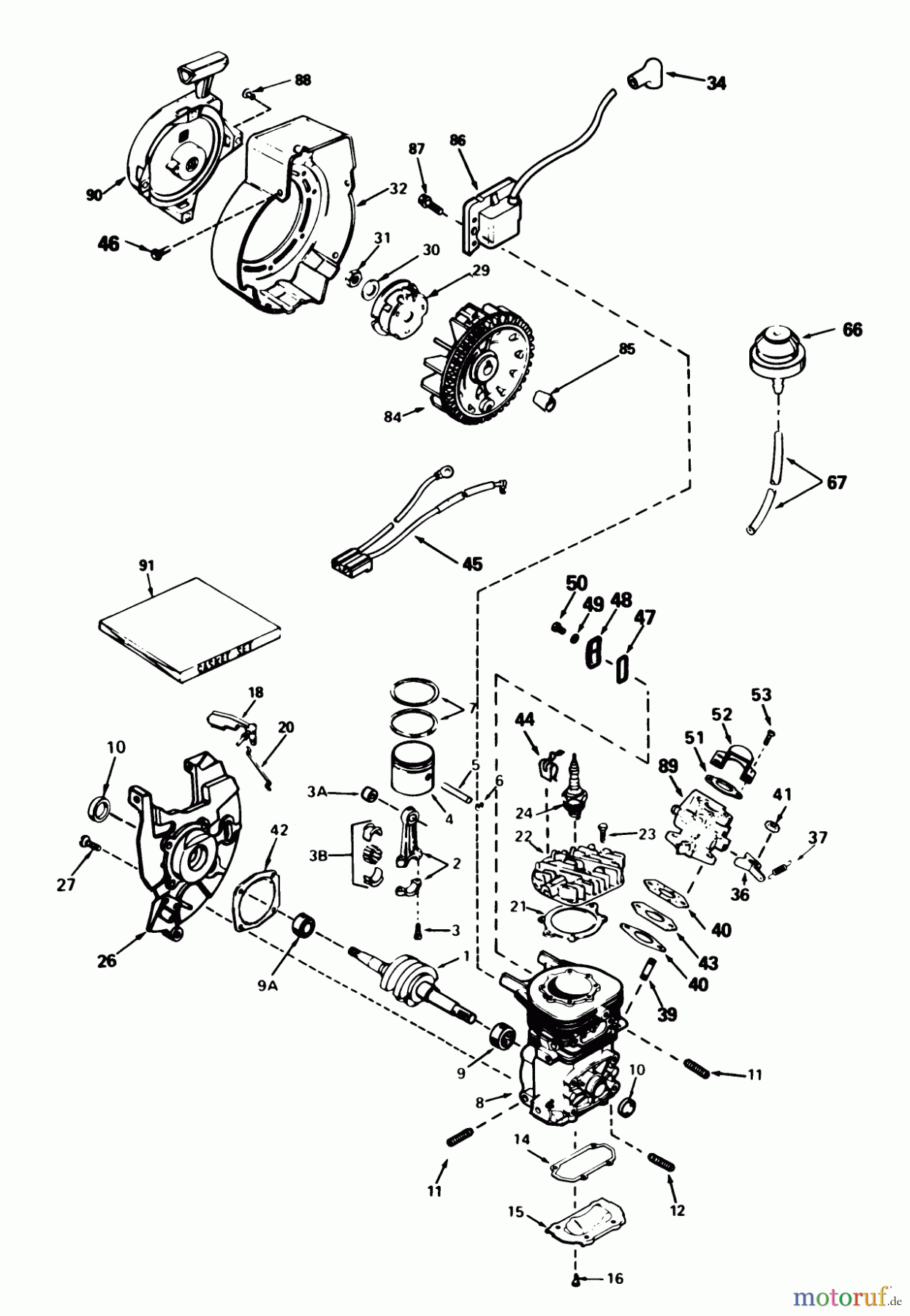  Toro Neu Snow Blowers/Snow Throwers Seite 1 38162 (S-620) - Toro S-620 Snowthrower, 1990 (0000001-0999999) ENGINE TECUMSEH MODEL NO. AH-600 TYPE 1623-N