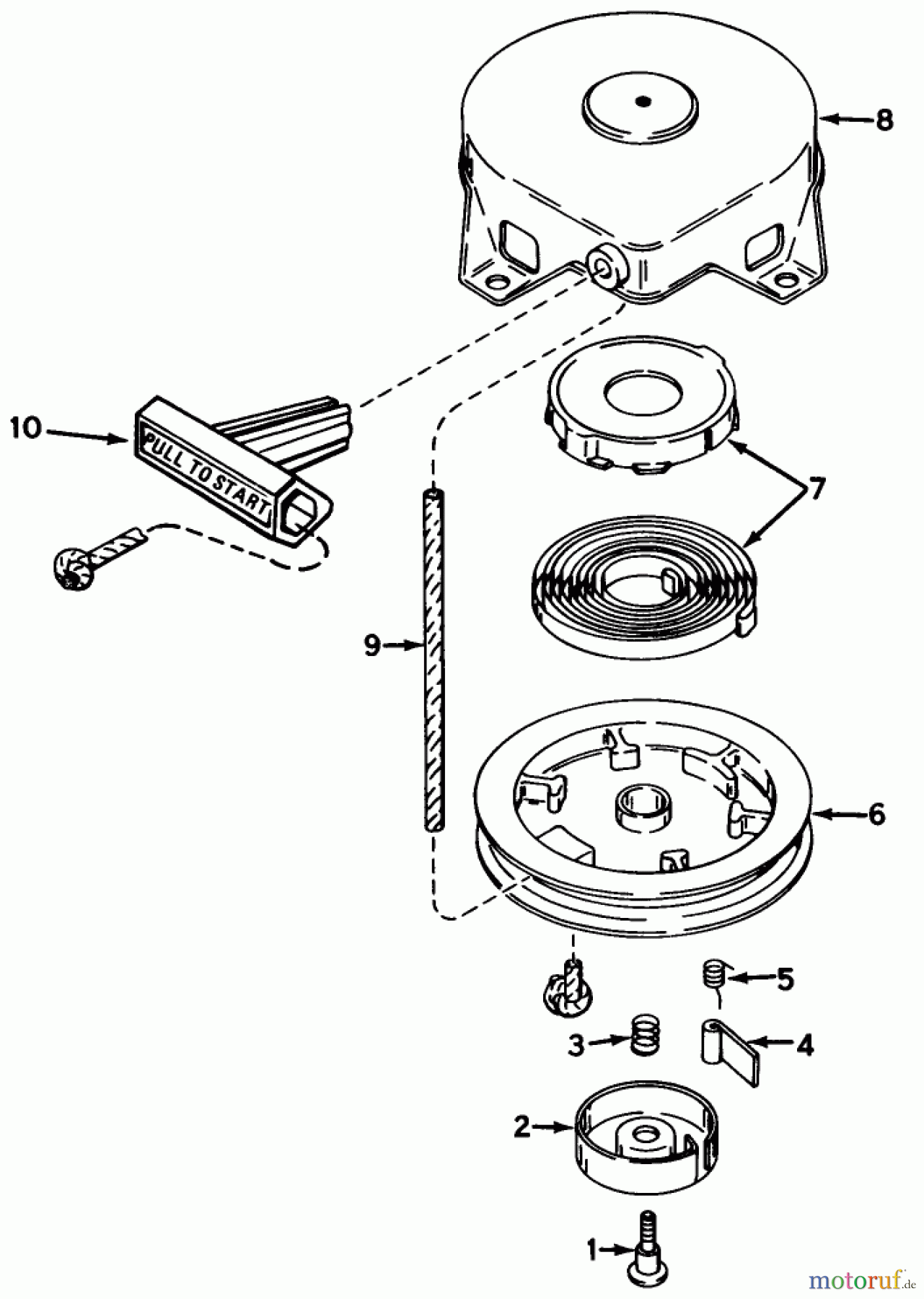 Toro Neu Snow Blowers/Snow Throwers Seite 1 38162 (S-620) - Toro S-620 Snowthrower, 1991 (1000001-1999999) REWIND STARTER NO. 590537