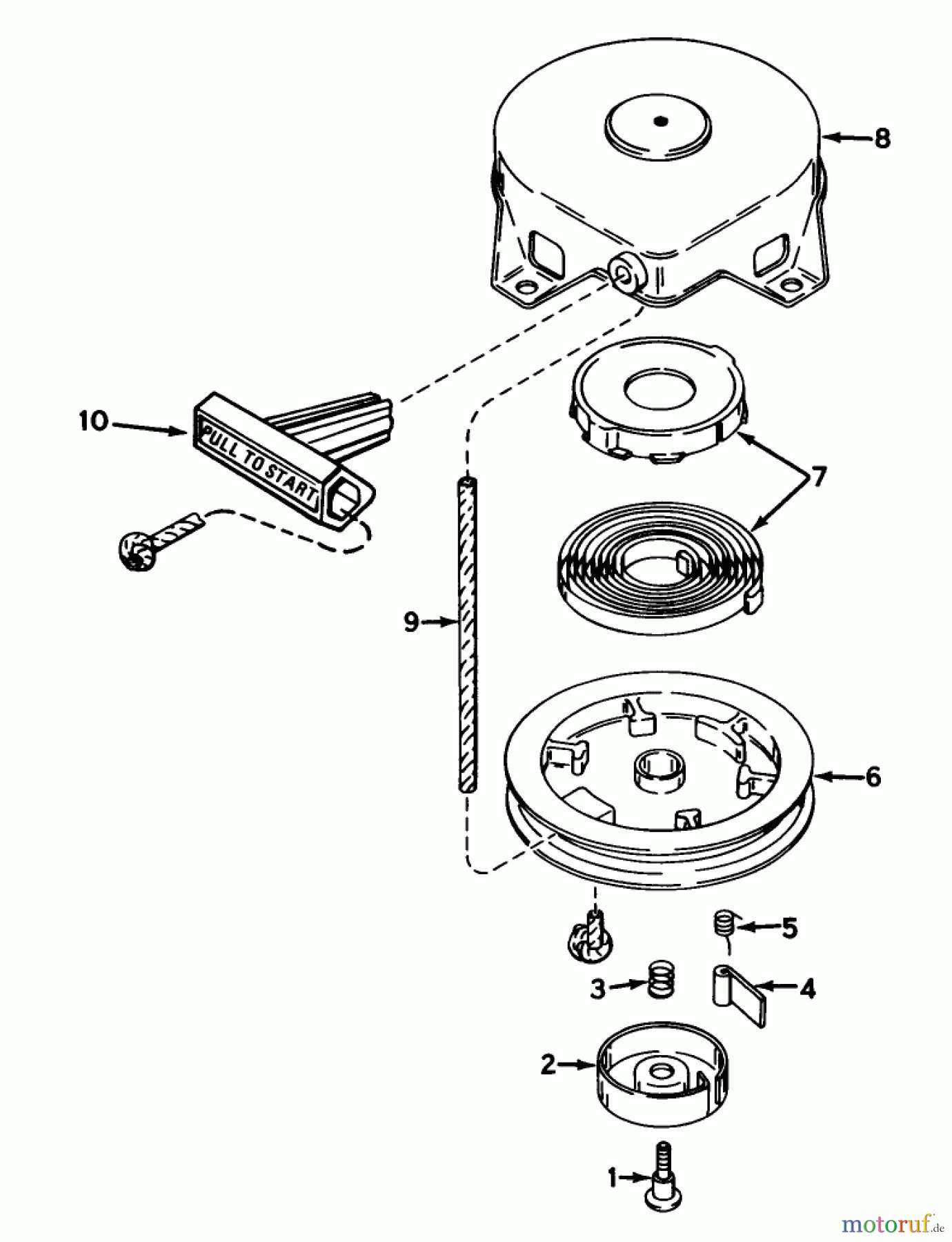 Toro Neu Snow Blowers/Snow Throwers Seite 1 38165 (S-620) - Toro S-620 Snowthrower, 1991 (1000001-1999999) REWIND STARTER NO. 590537