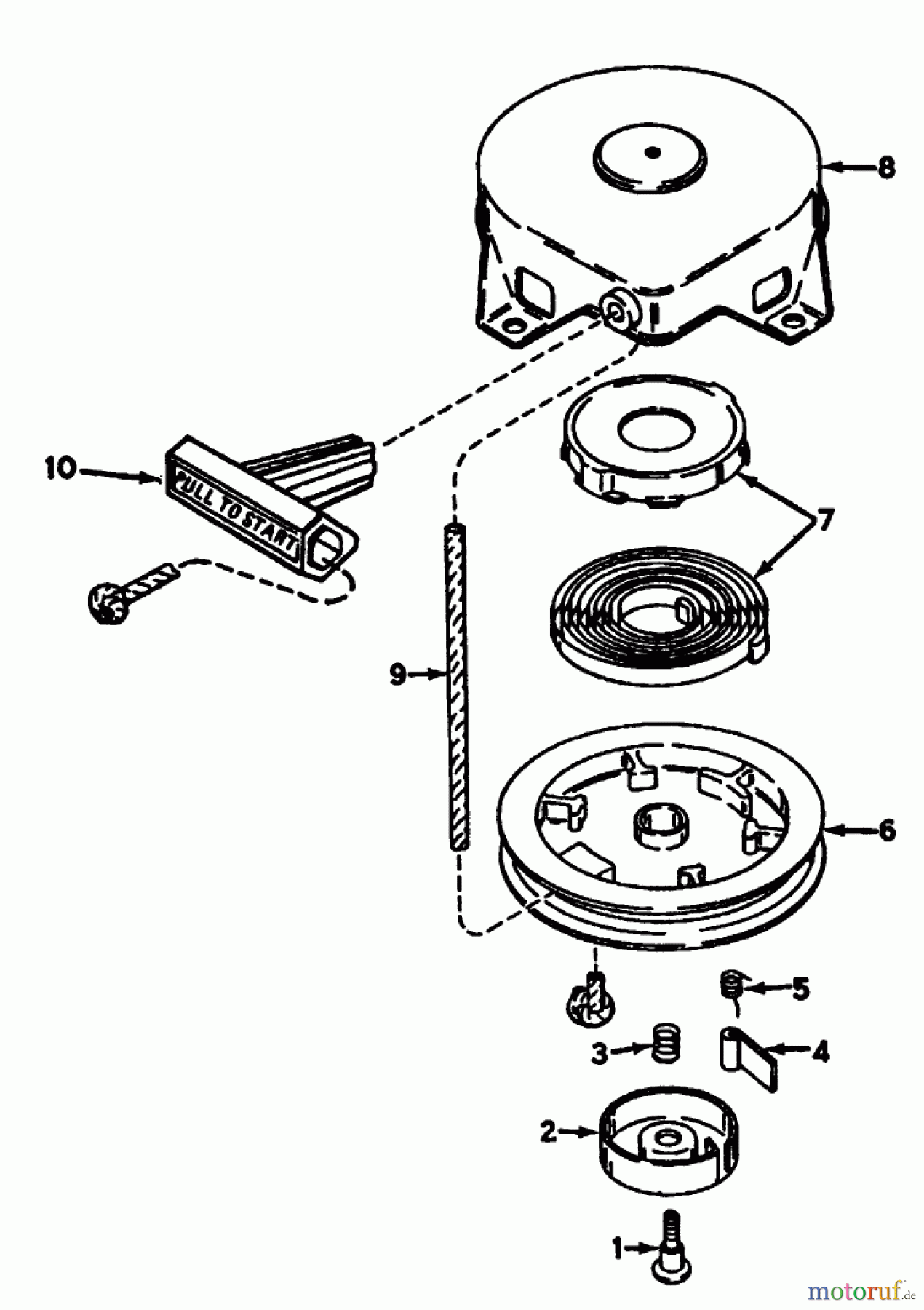  Toro Neu Snow Blowers/Snow Throwers Seite 1 38175 - Toro CCR Powerlite Snowthrower, 1992 (2000001-2999999) RECOIL STARTER NO. 590537