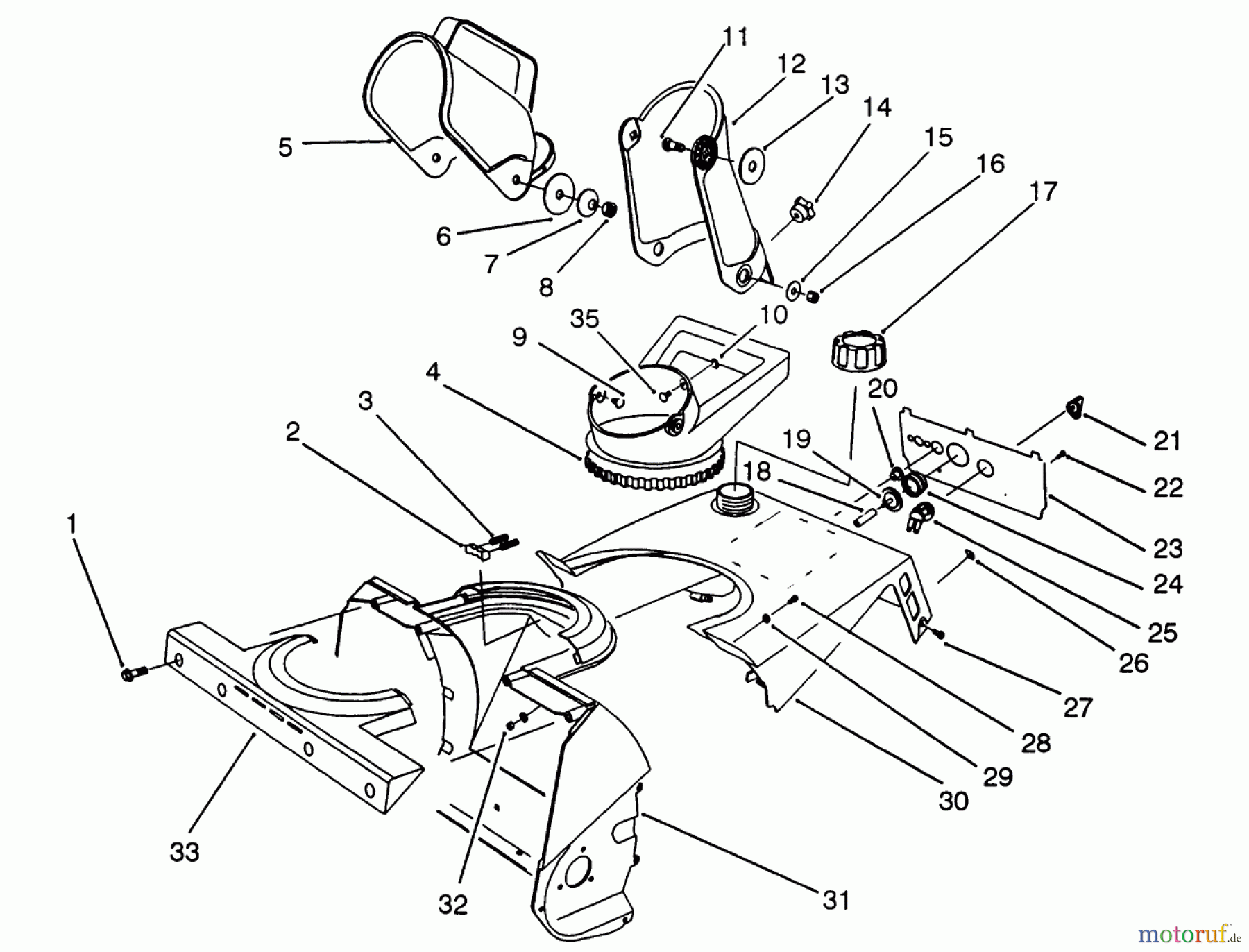 Toro Neu Snow Blowers/Snow Throwers Seite 1 38170 - Toro CCR Powerlite Snowthrower, 1993 (3900001-3999999) CHUTE ASSEMBLY