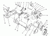 Toro 38175 - CCR Powerlite Snowthrower, 1993 (3900001-3999999) Ersatzteile ENGINE & WHEEL ASSEMBLY