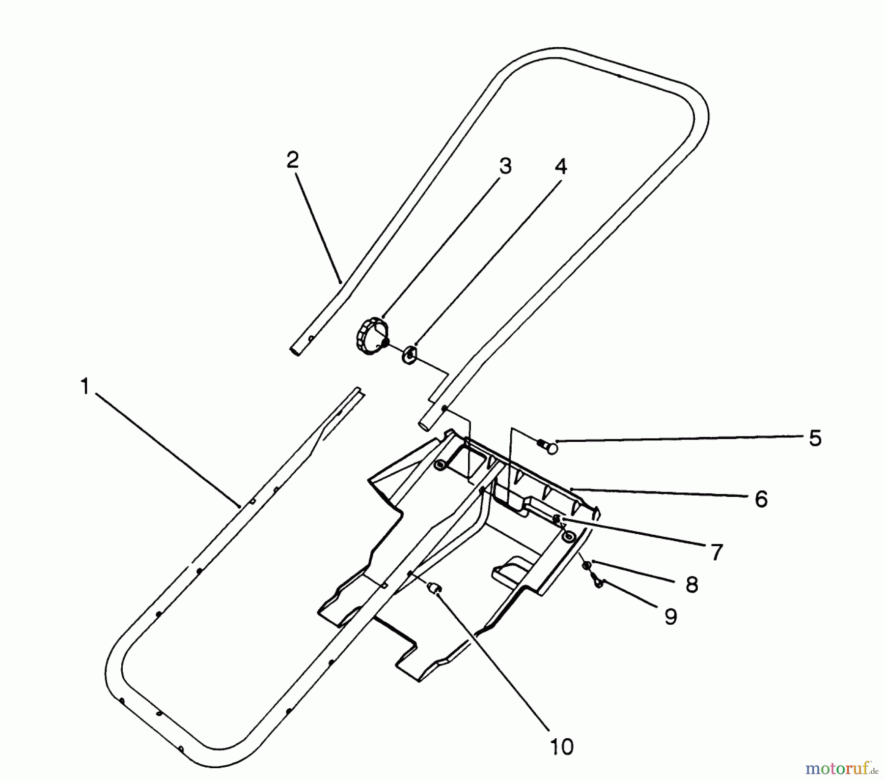 Toro Neu Snow Blowers/Snow Throwers Seite 1 38175 - Toro CCR Powerlite Snowthrower, 1993 (3900001-3999999) HANDLE ASSEMBLY