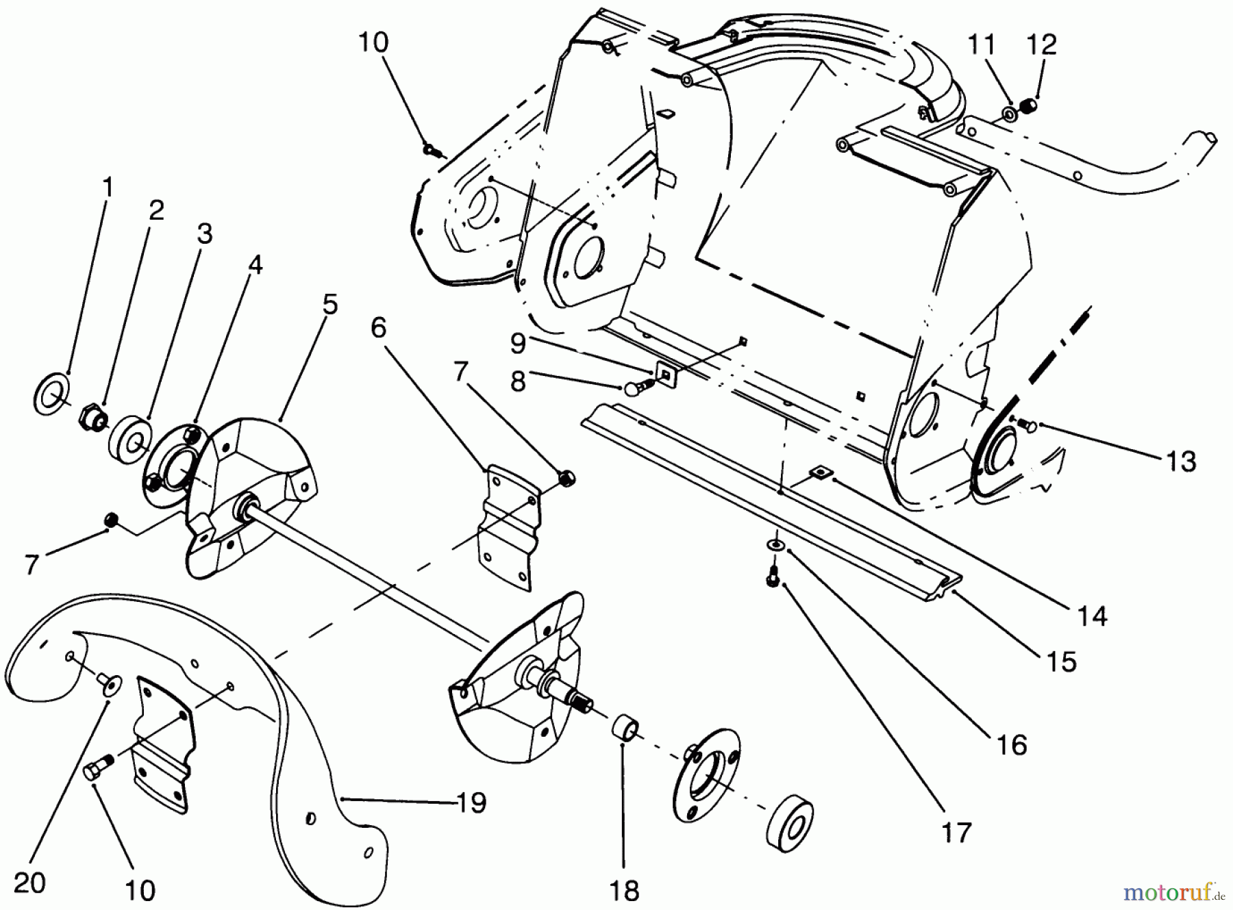 Toro Neu Snow Blowers/Snow Throwers Seite 1 38175 - Toro CCR Powerlite Snowthrower, 1994 (4900001-4999999) AUGER ASSEMBLY