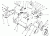 Toro 38175 - CCR Powerlite Snowthrower, 1994 (4900001-4999999) Ersatzteile ENGINE & WHEEL ASSEMBLY (MODEL 38175 ONLY-SERIAL # 4900101 THRU 4906609)