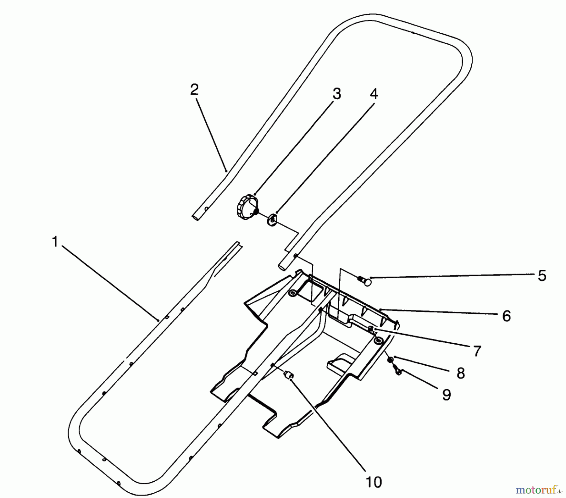 Toro Neu Snow Blowers/Snow Throwers Seite 1 38175 - Toro CCR Powerlite Snowthrower, 1994 (4900001-4999999) HANDLE ASSEMBLY