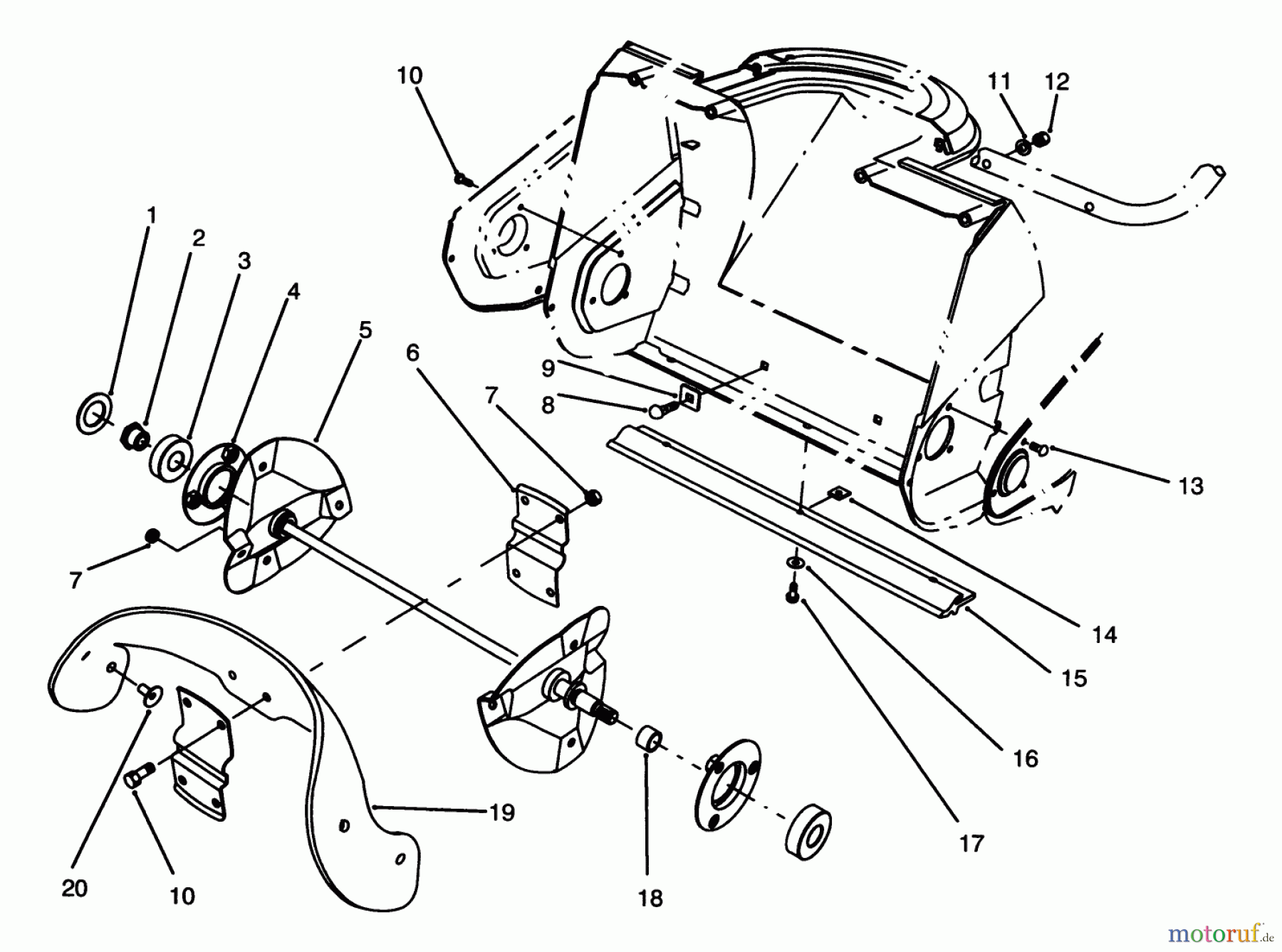  Toro Neu Snow Blowers/Snow Throwers Seite 1 38175 - Toro CCR Powerlite Snowthrower, 1995 (5900001-5999999) AUGER ASSEMBLY