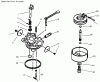 Toro 38170 - CCR Powerlite Snowthrower, 2000 (200000001-200999999) Ersatzteile CARBURETOR NO. 640086 (MODEL NO. 38170 ONLY)