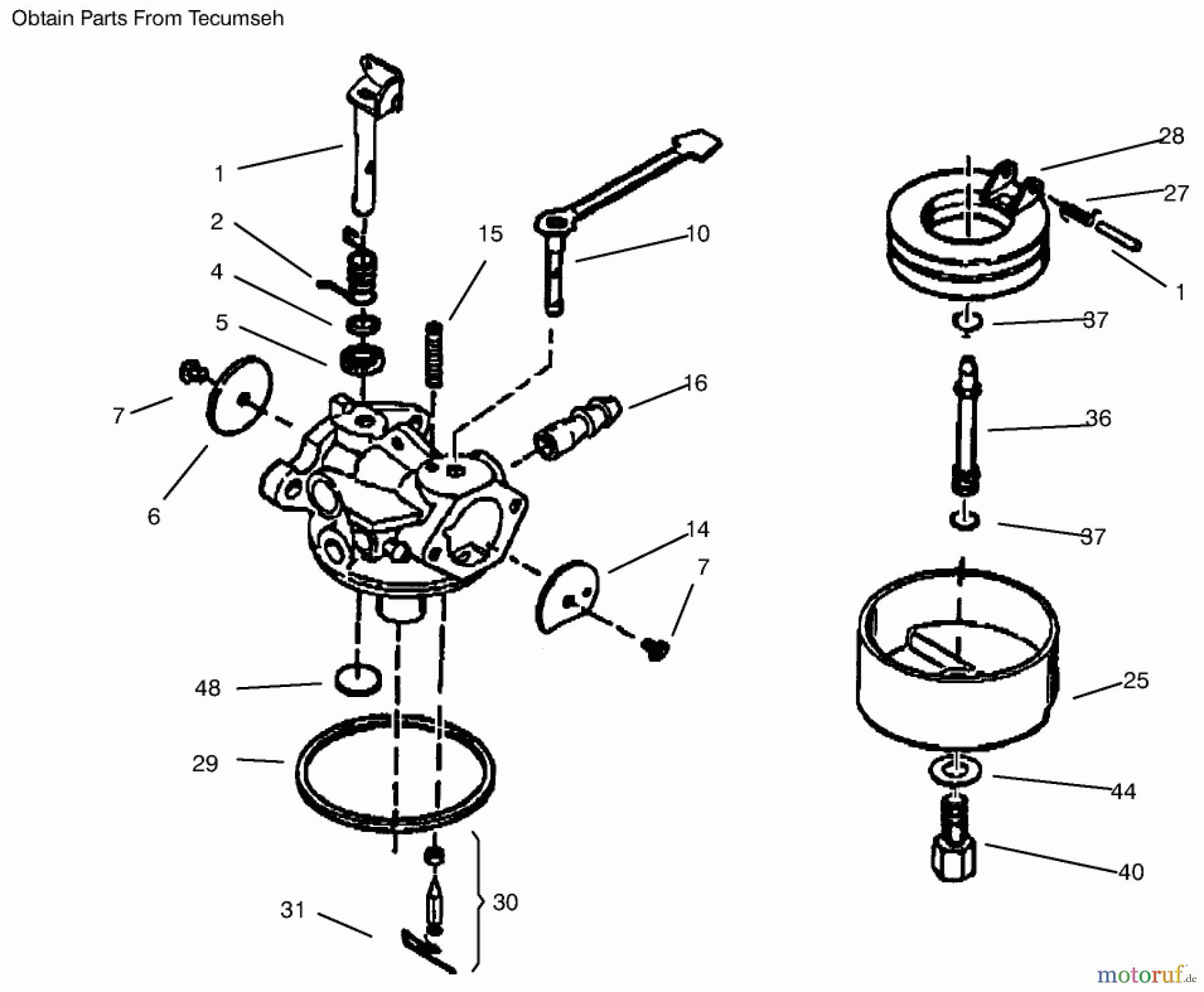 Toro Neu Snow Blowers/Snow Throwers Seite 1 38170 - Toro CCR Powerlite Snowthrower, 2000 (200000001-200999999) CARBURETOR NO. 640086 (MODEL NO. 38170 ONLY)