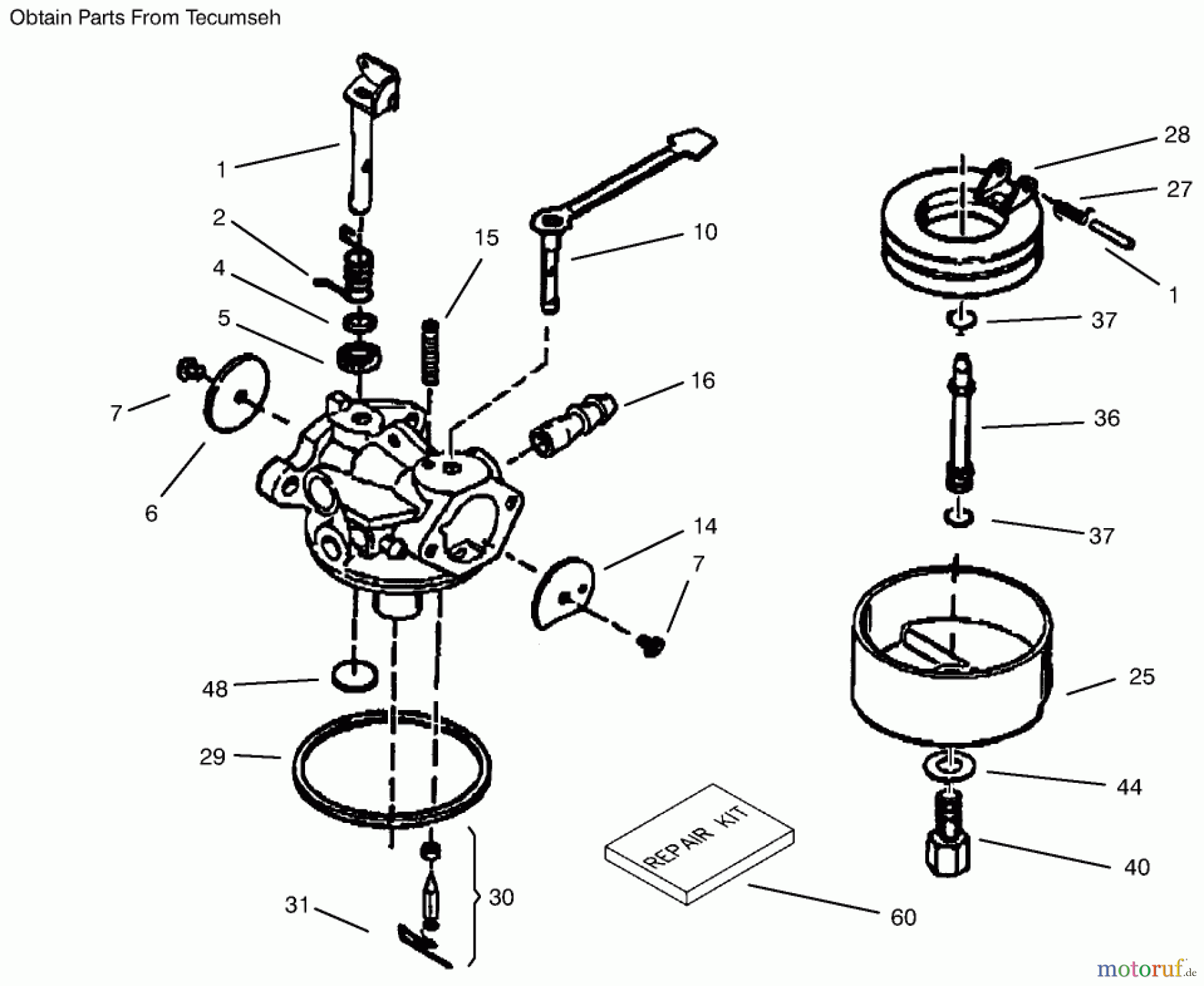 Toro Neu Snow Blowers/Snow Throwers Seite 1 38170 - Toro CCR Powerlite Snowthrower, 2000 (200000001-200999999) CARBURETOR NO. 640086 (MODEL NOS. 38172 & 38182 ONLY)