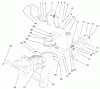 Toro 38170 - CCR Powerlite Snowthrower, 2000 (200000001-200999999) Ersatzteile HOUSING, UPPER SHROUD, & CHUTE ASSEMBLY