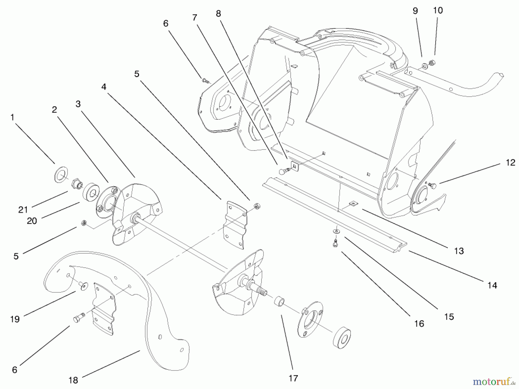Toro Neu Snow Blowers/Snow Throwers Seite 1 38170 - Toro CCR Powerlite Snowthrower, 2000 (200000001-200999999) IMPELLER ASSEMBLY
