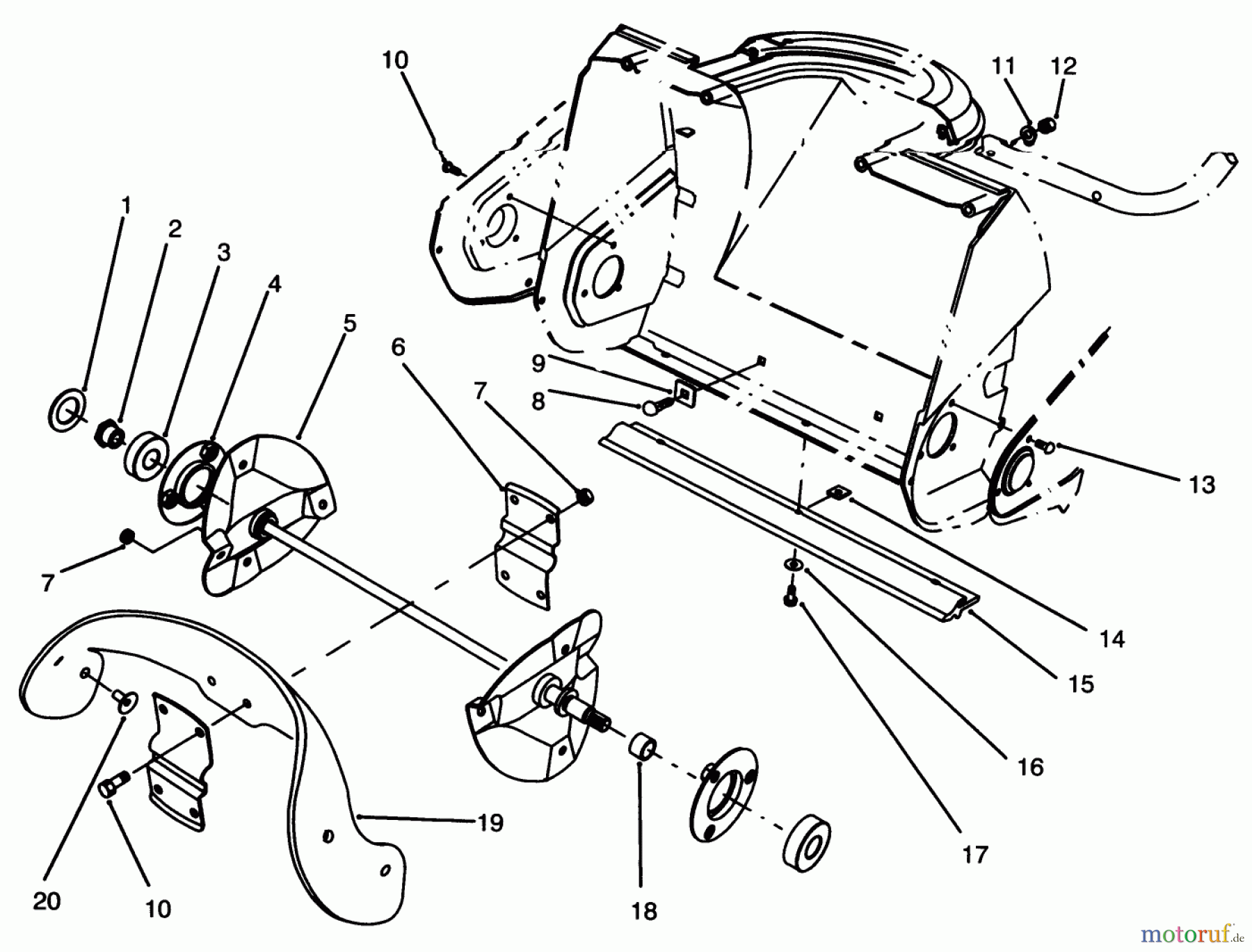 Toro Neu Snow Blowers/Snow Throwers Seite 1 38171 - Toro CCR Powerlite Snowthrower, 1995 (59000001-59999999) AUGER ASSEMBLY