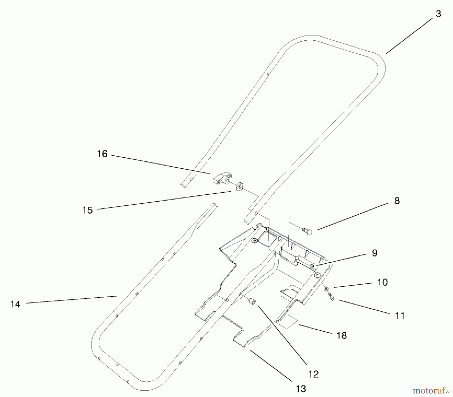 Toro Neu Snow Blowers/Snow Throwers Seite 1 38182 - Toro CCR Powerlite Snowthrower, 2002 (220000001-220999999) HANDLE AND LOWER SHROUD ASSEMBLY