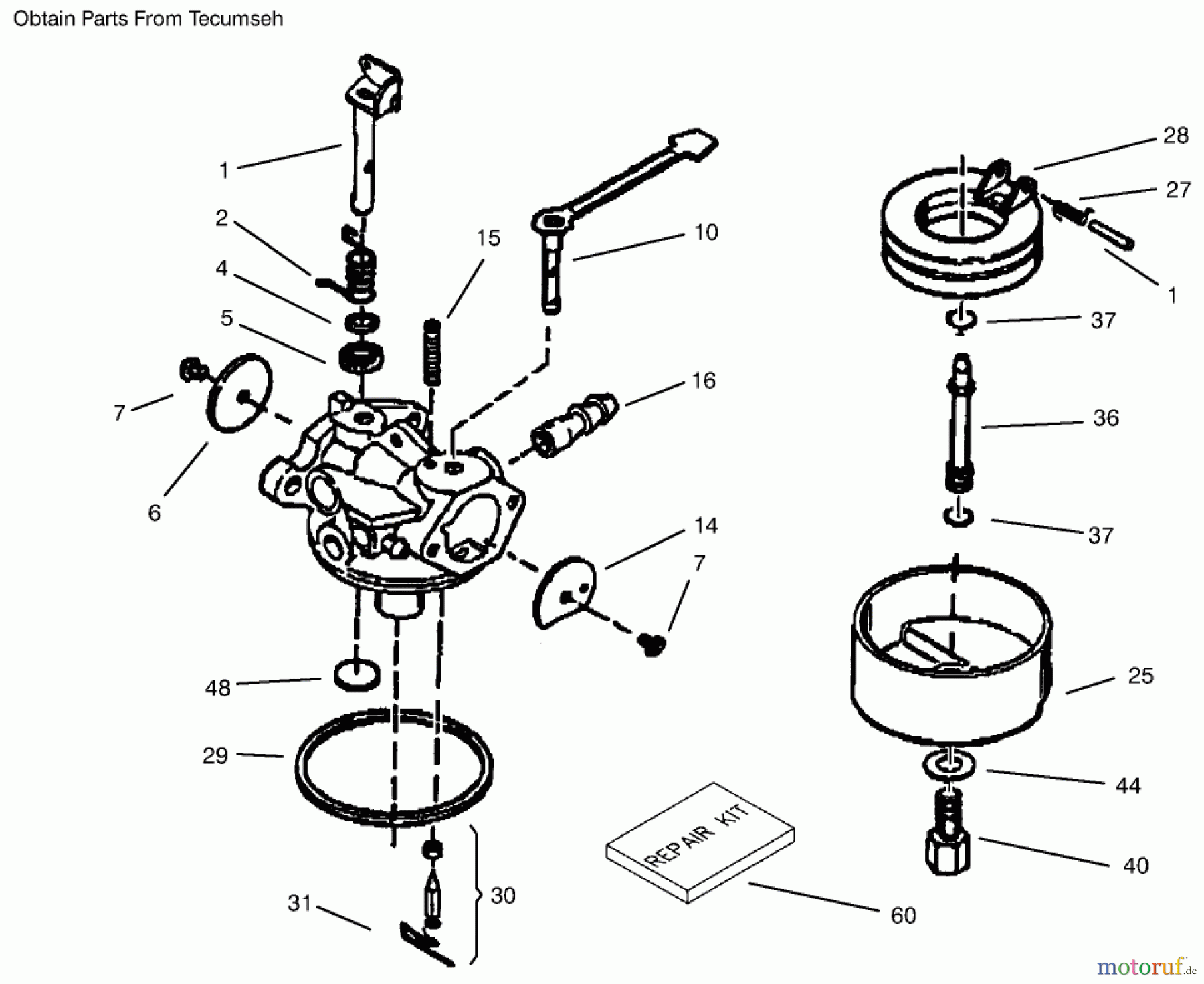 Toro Neu Snow Blowers/Snow Throwers Seite 1 38173 - Toro CCR Powerlite Snowthrower, 2000 (200000001-200999999) CARBURETOR NO. 640086