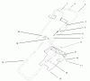 Toro 38173 - CCR Powerlite Snowthrower, 2001 (210000001-210999999) Ersatzteile HANDLE & LOWER SHROUD ASSEMBLY