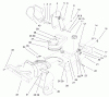 Toro 38173 - CCR Powerlite Snowthrower, 2002 (220000001-220999999) Ersatzteile HOUSING, UPPER SHROUD, AND CHUTE ASSEMBLY
