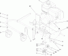 Toro 62925 - 206cc OHV Vacuum Blower, 2007 (270000001-270999999) Ersatzteile ENGINE AND FRONT WHEEL ASSEMBLY