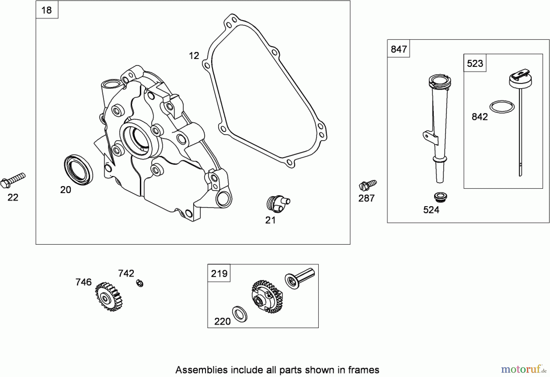 Toro Neu Blowers/Vacuums/Chippers/Shredders 62925 - Toro 206cc OHV Vacuum Blower, 2009 (290000001-290999999) CRANKCASE ASSEMBLY BRIGGS AND STRATTON 126302-0321-B8