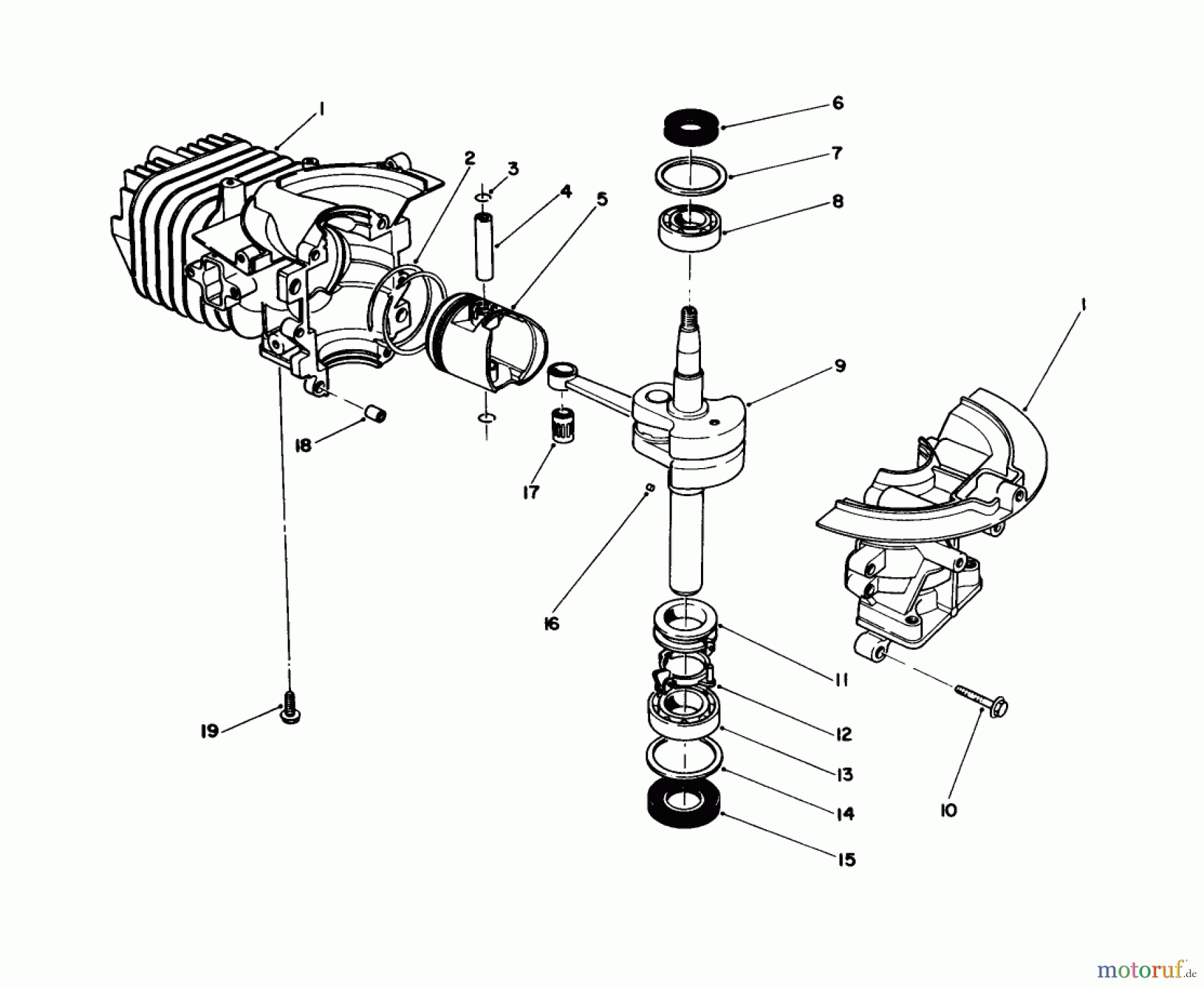 Toro Neu Snow Blowers/Snow Throwers Seite 1 38180 - Toro CCR 2000 Snowthrower, 1986 (6000001-6999999) SHORT BLOCK ASSEMBLY