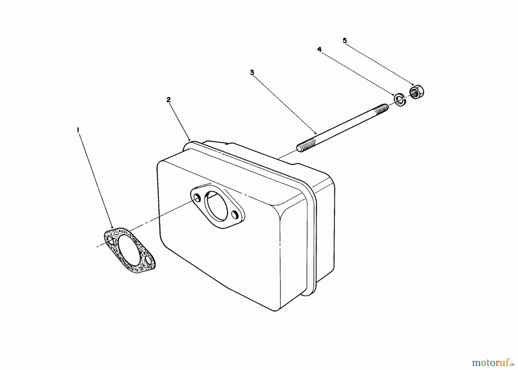  Toro Neu Snow Blowers/Snow Throwers Seite 1 38180C - Toro CCR 2000 Snowthrower, 1987 (7000001-7999999) MUFFLER ASSSEMBLY
