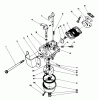 Toro 38180 - CCR 2000 Snowthrower, 1990 (0007974-0008194) Ersatzteile CARBURETOR ASSEMBLY (ENGINE MODEL NO. 47PG6)