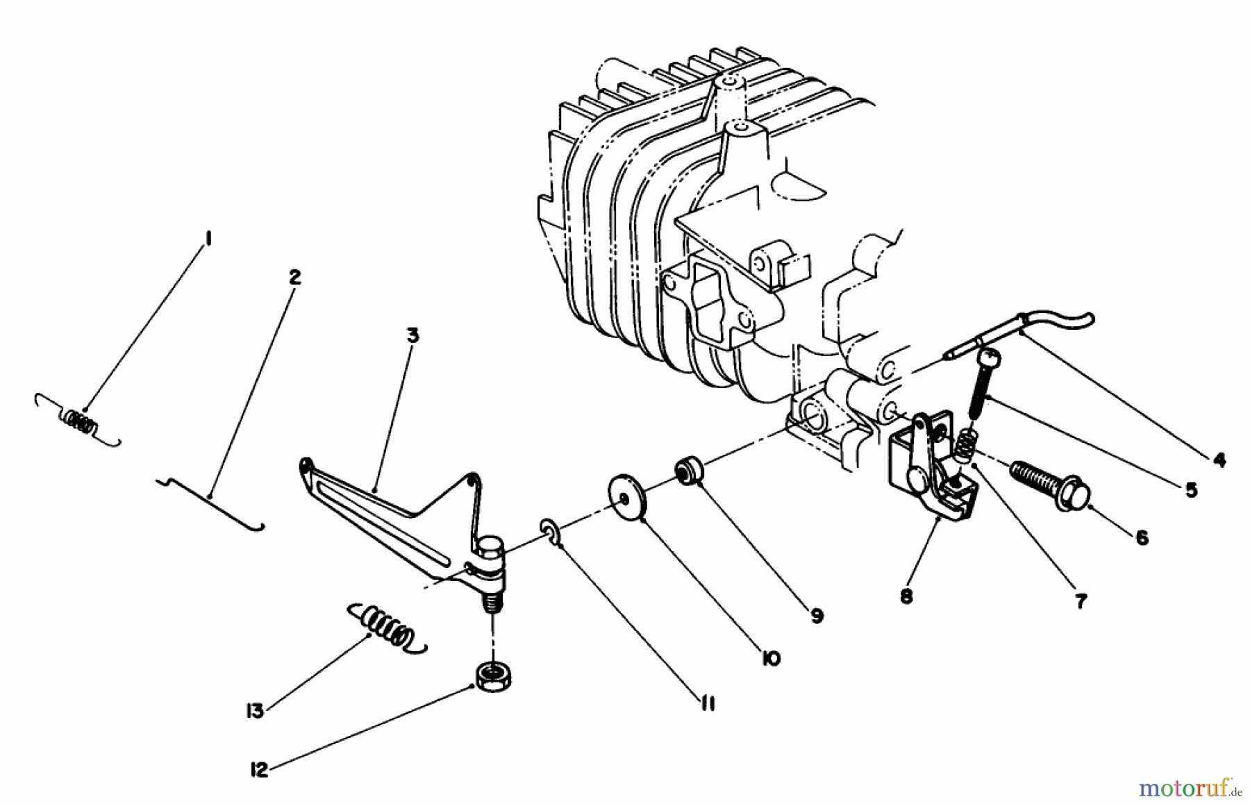 Toro Neu Snow Blowers/Snow Throwers Seite 1 38180 - Toro CCR 2000 Snowthrower, 1990 (0007974-0008194) GOVERNOR ASSEMBLY (ENGINE MODEL NO. 47PG6)