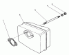 Toro 38180 - CCR 2000 Snowthrower, 1990 (0007974-0008194) Ersatzteile MUFFLER ASSEMBLY (ENGINE MODEL NO. 47PG6)