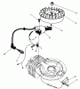 Toro 38180 - CCR 2000 Snowthrower, 1991 (1000001-1999999) Ersatzteile FLYWHEEL & MAGNETO ASSEMBLY (ENGINE MODEL NO. 47PL0-4, 47PK9-4, 47PH7-4)