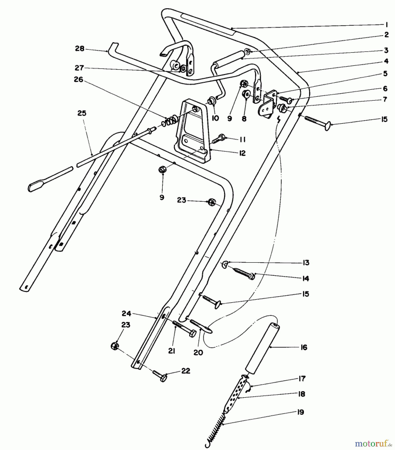 Toro Neu Snow Blowers/Snow Throwers Seite 1 38180 - Toro CCR 2000 Snowthrower, 1991 (1000001-1999999) HANDLE ASSEMBLY