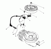 Toro 38181 - CCR 2000 Snowthrower, 1992 (2000001-2999999) Ersatzteile FLYWHEEL & MAGNETO ASSEMBLY (ENGINE MODEL NO. 47PM1-4)