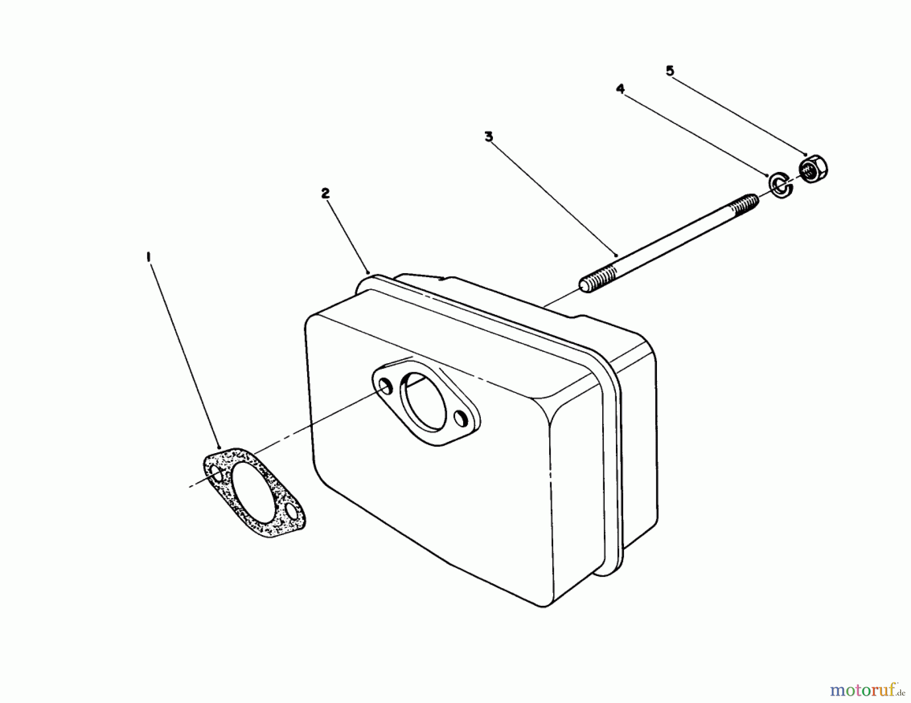 Toro Neu Snow Blowers/Snow Throwers Seite 1 38181 - Toro CCR 2000 Snowthrower, 1992 (2000001-2999999) MUFFLER ASSEMBLY(ENGINE MODEL NO. 47PM1-4)