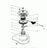 Toro 38181 - CCR 2000 Snowthrower, 1992 (2000001-2999999) Ersatzteile RECOIL STARTER ASSEMBLY (ENGINE MODEL NO. 47PM1-4)