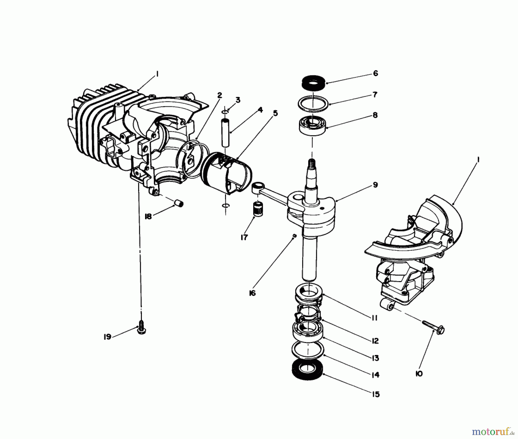 Toro Neu Snow Blowers/Snow Throwers Seite 1 38180 - Toro CCR 2000 Snowthrower, 1992 (2000001-2999999) SHORT BLOCK ASSEMBLY (ENGINE MODEL NO. 47PM1-4)