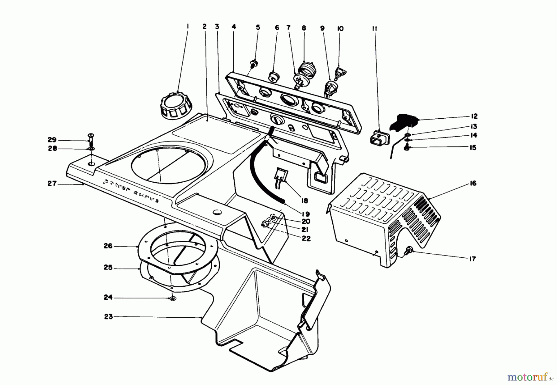 Toro Neu Snow Blowers/Snow Throwers Seite 1 38180 - Toro CCR 2000 Snowthrower, 1993 (3900001-3999999) CONTROL PANEL & SHROUDING ASSEMBLY