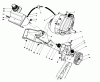 Toro 38181 - CCR 2000 Snowthrower, 1993 (3900001-3999999) Ersatzteile ENGINE & MAIN FRAME ASSEMBLY