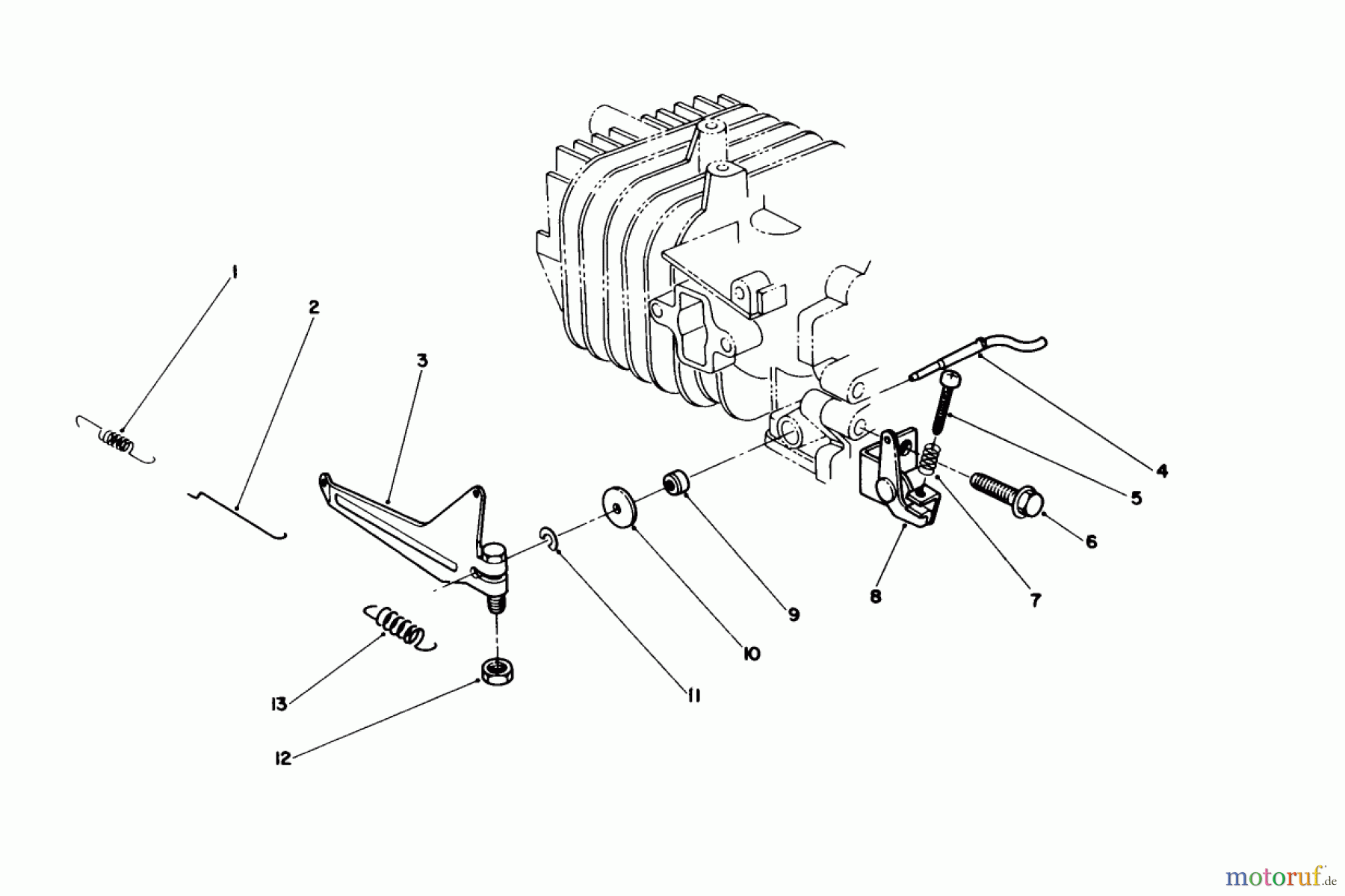 Toro Neu Snow Blowers/Snow Throwers Seite 1 38181 - Toro CCR 2000 Snowthrower, 1993 (3900001-3999999) GOVERNOR ASSEMBLY (ENGINE MODEL NO. 47PM1-4)
