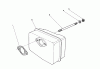 Toro 38181 - CCR 2000 Snowthrower, 1993 (3900001-3999999) Ersatzteile MUFFLER ASSEMBLY (ENGINE MODEL NO. 47PM1-4)