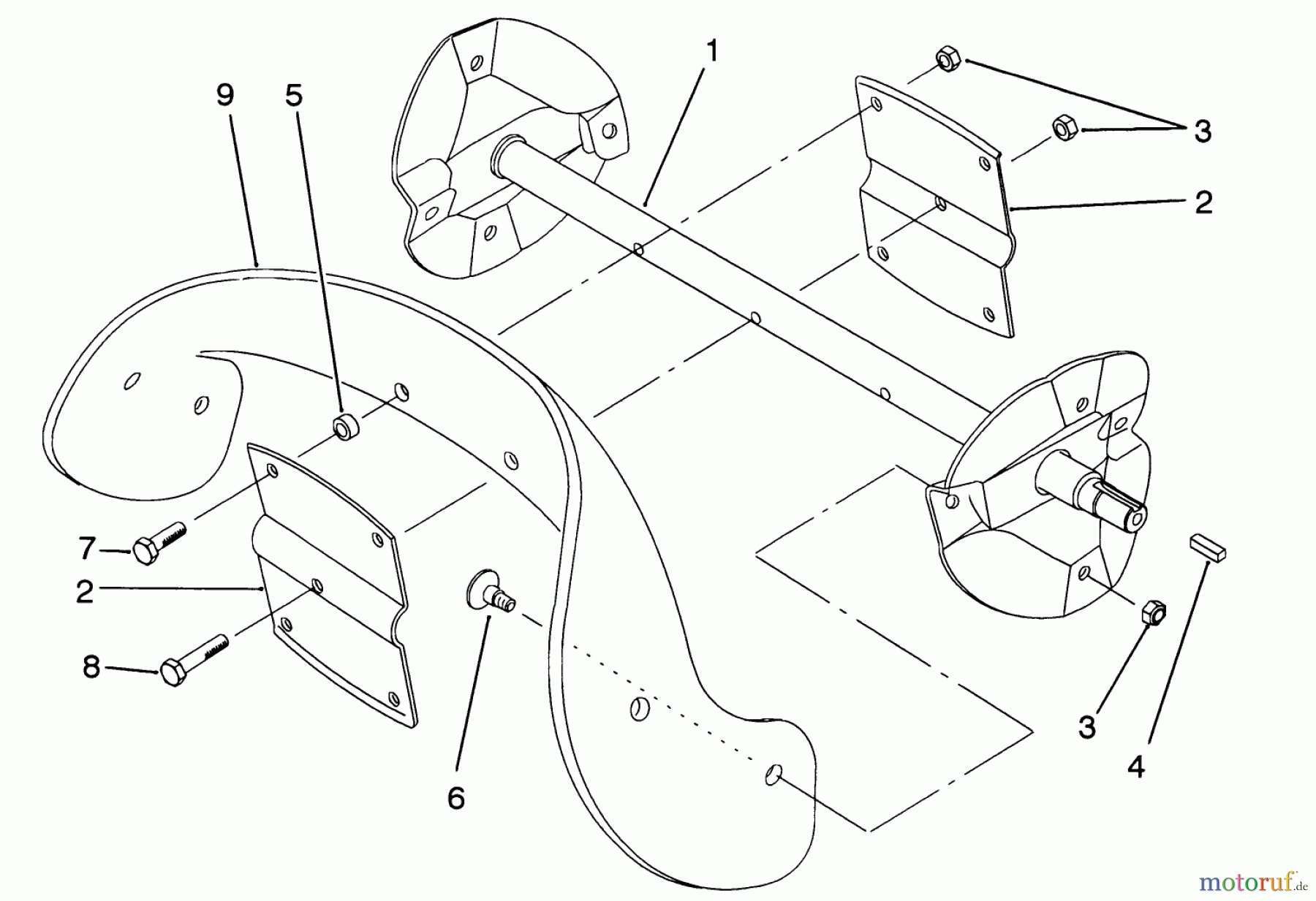 Toro Neu Snow Blowers/Snow Throwers Seite 1 38181 - Toro CCR 2000 Snowthrower, 1993 (3900001-3999999) ROTOR ASSEMBLY