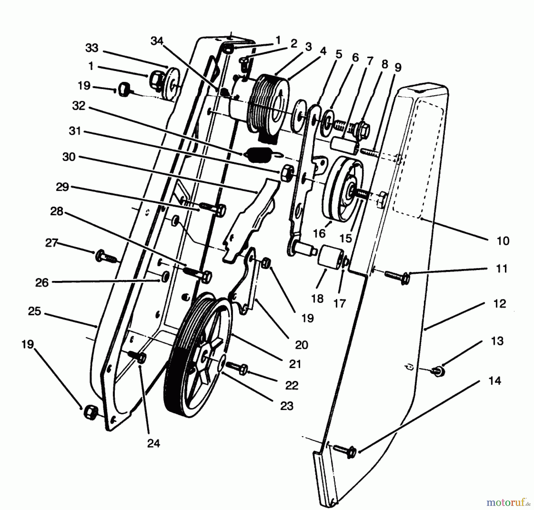 Toro Neu Snow Blowers/Snow Throwers Seite 1 38181 - Toro CCR 2000 Snowthrower, 1996 (6900001-6999999) DRIVE ASSEMBLY