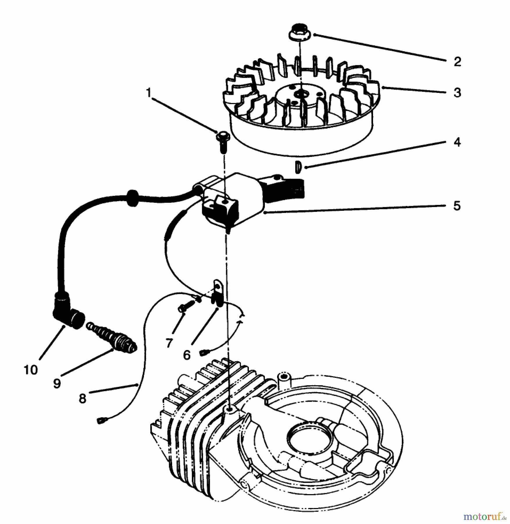 Toro Neu Snow Blowers/Snow Throwers Seite 1 38181 - Toro CCR 2000 Snowthrower, 1995 (5900001-5999999) FLYWHEEL & MAGNETO ASSEMBLY MODEL NO. 47PS5-4