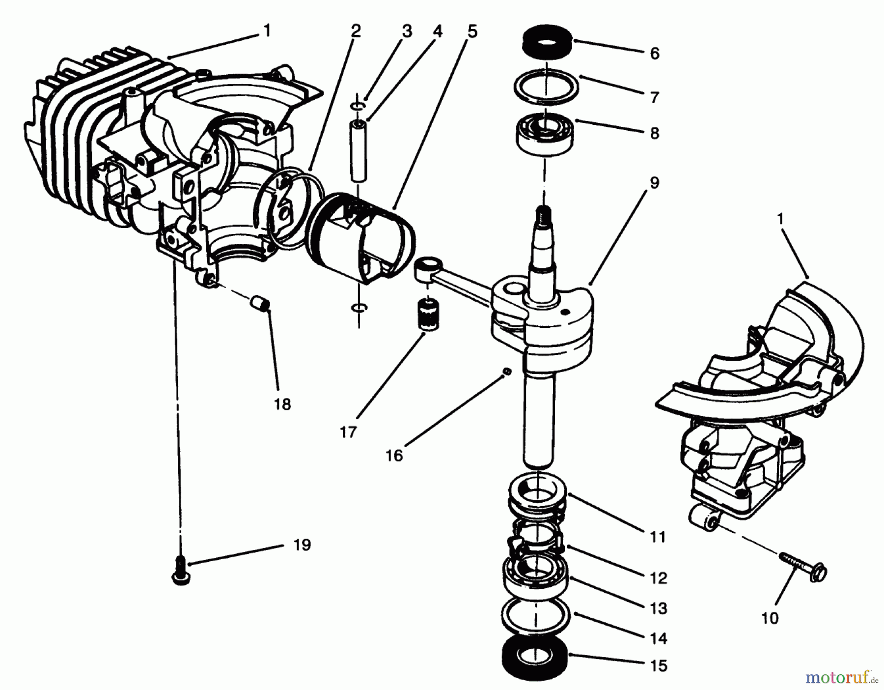 Toro Neu Snow Blowers/Snow Throwers Seite 1 38181 - Toro CCR 2000 Snowthrower, 1996 (6900001-6999999) SHORT BLOCK ASSEMBLY MODEL NO. 47PS5-4