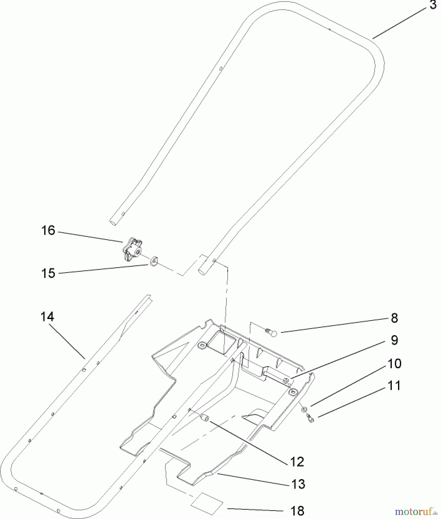  Toro Neu Snow Blowers/Snow Throwers Seite 1 38182 - Toro Powerlite Snowthrower, 2004 (240000001-240999999) HANDLE AND LOWER SHROUD ASSEMBLY